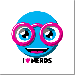 I LOVE NERDS Posters and Art